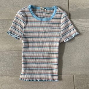 small colored very stretchy top